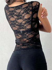 Camiseta encaje negro - vista 2